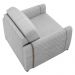 Conjunto Sofá 3 Lugares 223cm e Poltrona 98cm Amaranto M22 Veludo Cinza - Mpozenato
