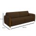 Conjunto Sofá 3 Lugares 223cm e Poltrona 98cm Amaranto M22 Veludo Marrom - Mpozenato