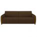 Conjunto Sofá 3 Lugares 223cm e Poltrona 98cm Amaranto M22 Veludo Marrom - Mpozenato