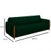 Conjunto Sofá 3 Lugares 223cm e Poltrona 98cm Amaranto M22 Veludo Verde - Mpozenato