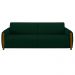Conjunto Sofá 3 Lugares 223cm e Poltrona 98cm Amaranto M22 Veludo Verde - Mpozenato