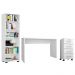 Conjunto de Escritório Home Office 3 com Peças Gávea Branco - Mpozenato