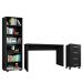Conjunto de Escritório Home Office 3 com Peças Gávea Preto - Mpozenato