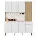 Cozinha Compacta 8 Portas 161cm Soul K02 Freijó/Ártico - Mpozenato