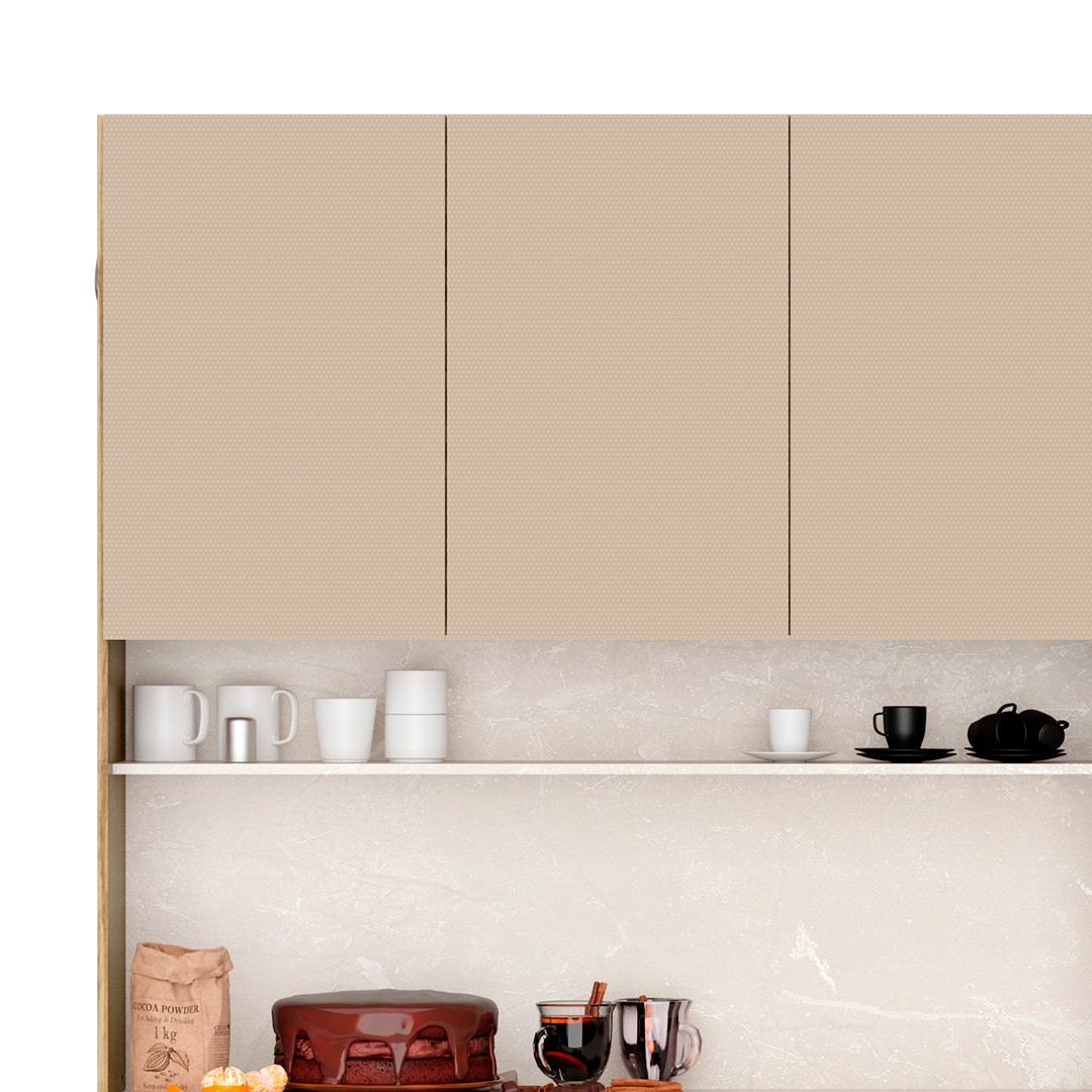Cozinha Compacta 8 Portas 161cm Soul K02 Freijó/Vanilla - Mpozenato