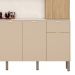 Cozinha Compacta 8 Portas 161cm Soul K02 Freijó/Vanilla - Mpozenato