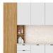 Cozinha Compacta Com Balcão 200cm Louvre K02 Freijó/Ártico - Mpozenato