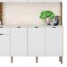 Cozinha Compacta Com Balcão 200cm Louvre K02 Freijó/Ártico - Mpozenato