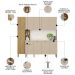 Cozinha Compacta Com Balcão 200cm Louvre K02 Freijó/Vanilla - Mpozenato
