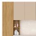 Cozinha Compacta Com Balcão 200cm Louvre K02 Freijó/Vanilla - Mpozenato