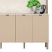 Cozinha Compacta Com Balcão 200cm Louvre K02 Freijó/Vanilla - Mpozenato