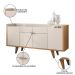 Cristaleira Adega Órfeo Buffet Sinfonia e Espelho 67cm H01 Off White/Cinamomo - Mpozenato
