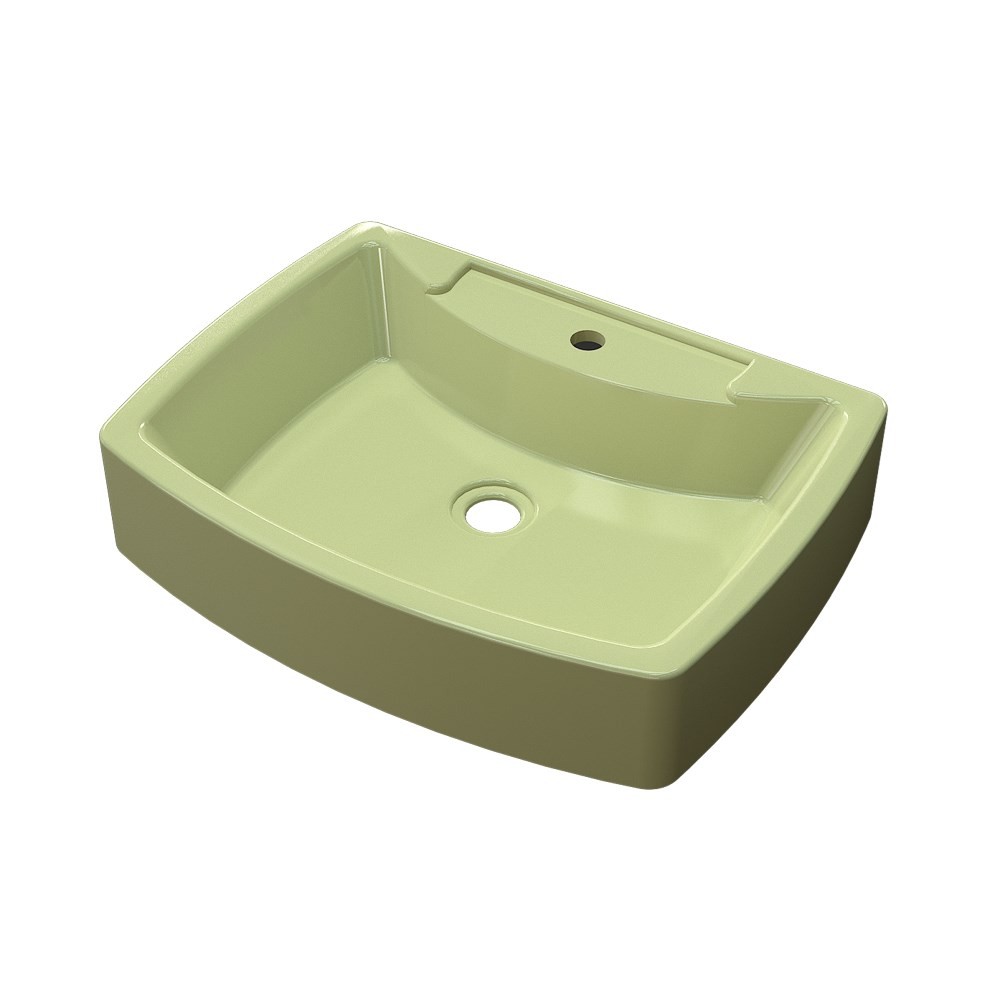 Cuba Pia De Apoio Para Banheiro  Retangular Aria RT50 Verde Acqua C08 - Mpozenato