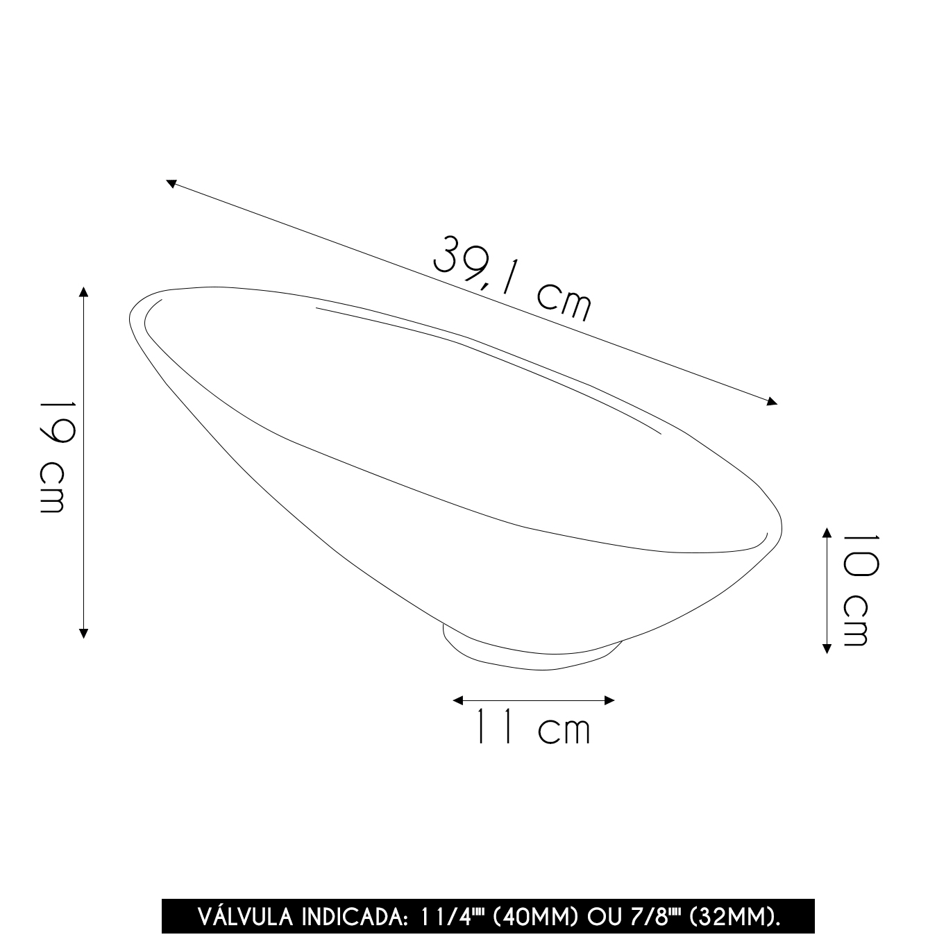 Cuba Pia Para Banheiro Meia Lua 39cm Thaís C08 Branco - Mpozenato