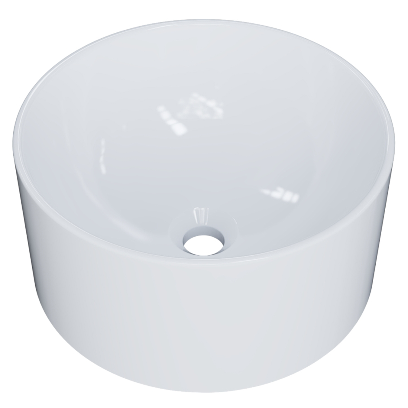 Cuba Pia Para Banheiro Redonda 30cm Celine C08 Branco - Mpozenato
