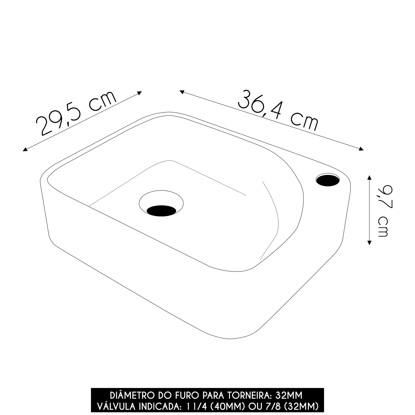 Cuba Pia Para Banheiro Retangular 36cm Jasmin C08 Bege - Mpozenato