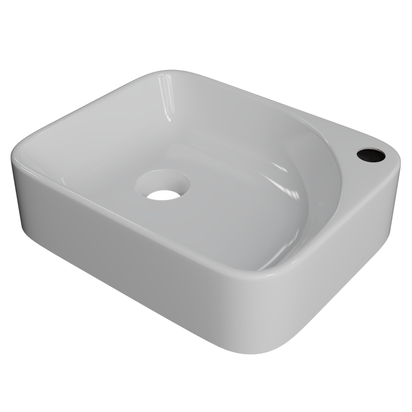 Cuba Pia Para Banheiro Retangular 36cm Jasmin C08 Branco - Mpozenato