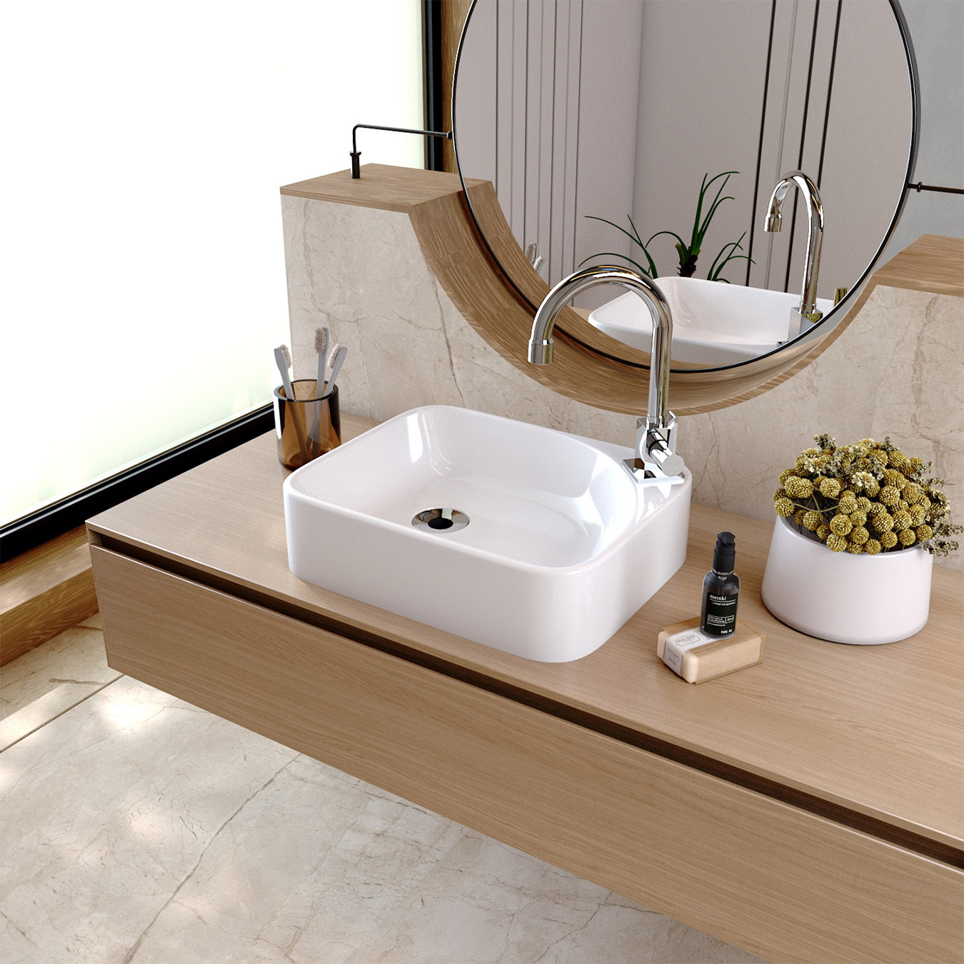 Cuba Pia Para Banheiro Retangular 36cm Jasmin C08 Branco - Mpozenato