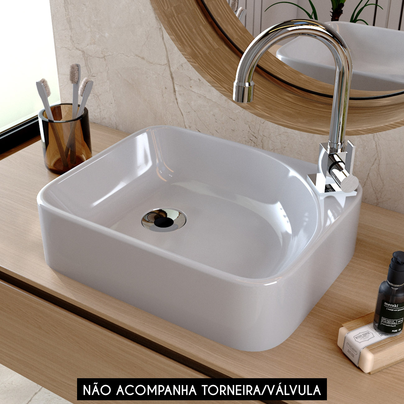 Cuba Pia Para Banheiro Retangular 36cm Jasmin C08 Cinza - Mpozenato