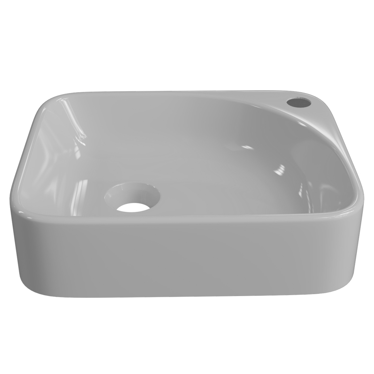 Cuba Pia Para Banheiro Retangular 36cm Jasmin C08 Cinza - Mpozenato