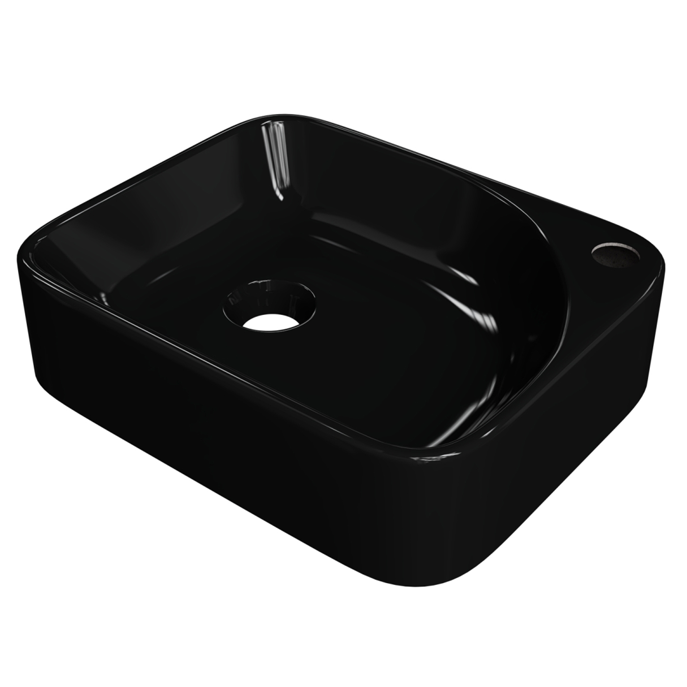 Cuba Pia Para Banheiro Retangular 36cm Jasmin C08 Preto - Mpozenato