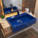 Cuba Pia Semi Encaixe para Banheiro Retangular 54cm XRT C08 Azul Escuro - Mpozenato