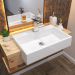 Cuba Pia Semi Encaixe para Banheiro Retangular 54cm XRT C08 Branco - Mpozenato