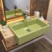 Cuba Pia Semi Encaixe para Banheiro Retangular 54cm XRT C08 Verde Acqua - Mpozenato