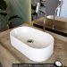 Cuba Pia de Apoio Para Banheiro Oval 43cm Hera C08 Branco - Mpozenato