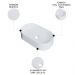 Cuba Pia de Apoio Para Banheiro Oval 43cm Hera C08 Branco - Mpozenato