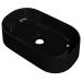 Cuba Pia de Apoio Para Banheiro Oval 43cm Hera C08 Preto - Mpozenato