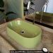 Cuba Pia de Apoio Para Banheiro Oval 43cm Hera C08 Verde - Mpozenato