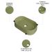 Cuba Pia de Apoio Para Banheiro Oval 43cm Hera C08 Verde - Mpozenato