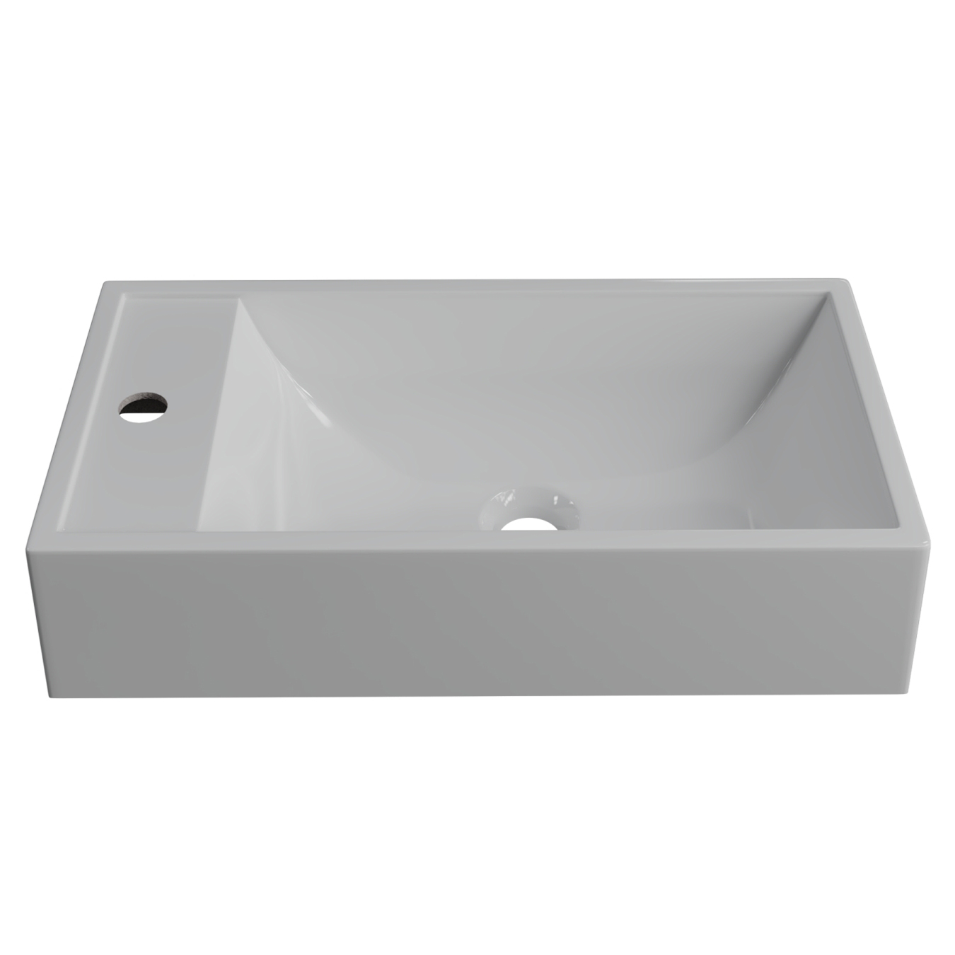 Cuba Pia de Apoio Para Banheiro Retangular 54cm Alva C08 Branco - Mpozenato