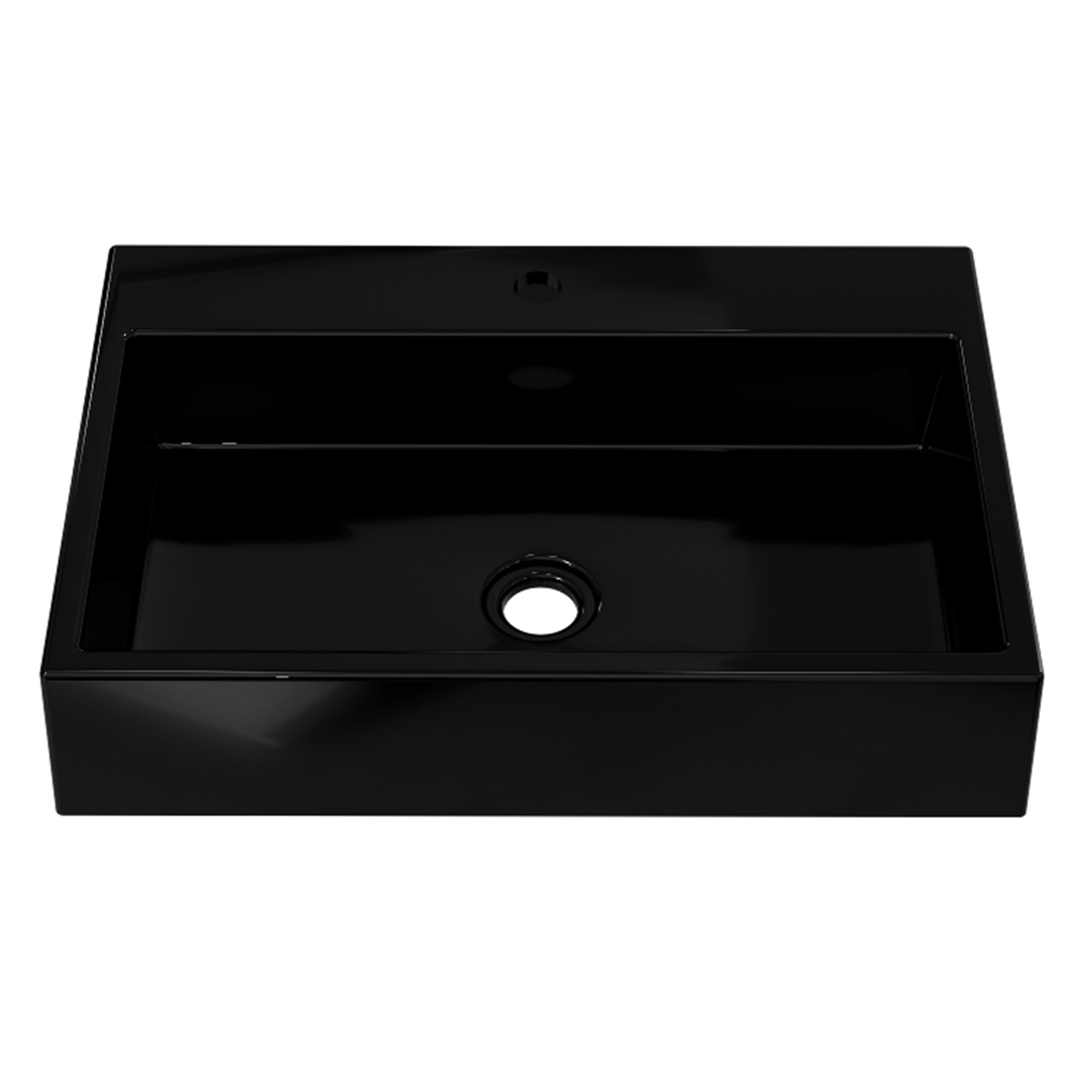 Cuba Pia de Apoio Para Banheiro Retangular 55cm Ivy C08 Preto - Mpozenato