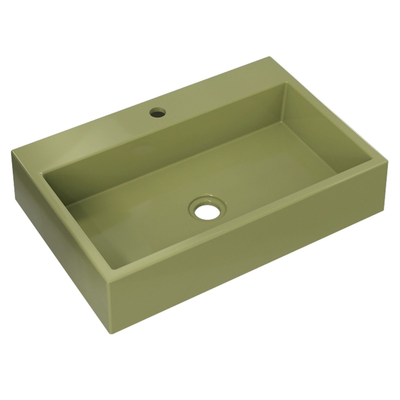 Cuba Pia de Apoio Para Banheiro Retangular 55cm Ivy C08 Verde - Mpozenato