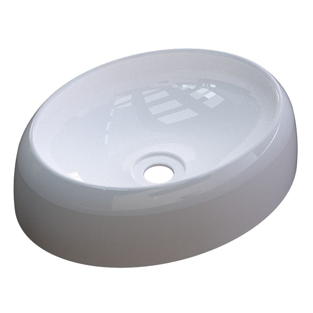 Cuba Pia de Apoio para Banheiro Oval Capri OV39W C08 Branco - Mpozenato