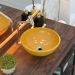 Cuba Pia de Apoio para Banheiro Redonda Bowl 30 C08 Amarelo - Mpozenato