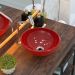 Cuba Pia de Apoio para Banheiro Redonda Bowl 30 C08 Vermelho - Mpozenato
