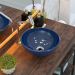 Cuba Pia de Apoio para Banheiro Redonda Bowl 35 C08 Azul Escuro - Mpozenato