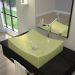 Cuba Pia de Apoio para Banheiro Retangular Milla ML44W C08 Verde Acqua - Mpozenato