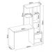 Escrivaninha Com Armário 1 Porta 1 Gaveta Office Morada D02 Branco - Mpozenato