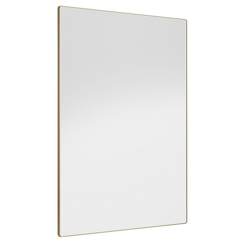 Espelho Decorativo Retangular Com Moldura Shine D09 Dourado - Mpozenato