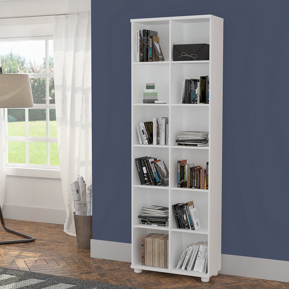 Estante Livreiro Multiuso 12 Nichos Legend F04 Branco - Mpozenato