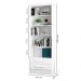 Estante Livreiro Multiuso 2 Gavetas e 5 Prateleiras Fancy Q01 Branco - Mpozenato