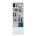 Estante Livreiro Multiuso 2 Gavetas e 5 Prateleiras Fancy Q01 Branco - Mpozenato