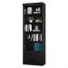 Estante Livreiro Multiuso 2 Gavetas e 5 Prateleiras Fancy Q01 Preto Fosco - Mpozenato