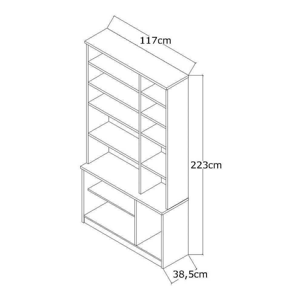 Estante Livreiro Multiuso 6 Portas Vidro Fumê Legend F04 Branco - Mpozenato