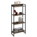 Estante Livreiro Multiuso Dynamica Industrial 60cm 4 Prateleiras C08 Carvalho Dark - Mpozenato