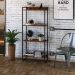 Estante Livreiro Multiuso Dynamica Industrial 60cm 4 Prateleiras C08 Nogal - Mpozenato